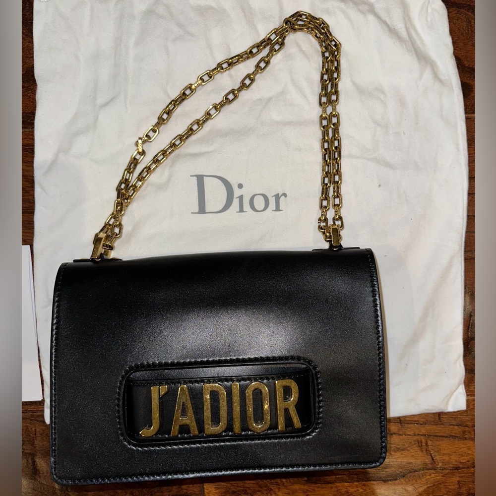 Dior Calfskin J'ADIOR Chain Medium Flap Bag Black - Picture 3 of 12